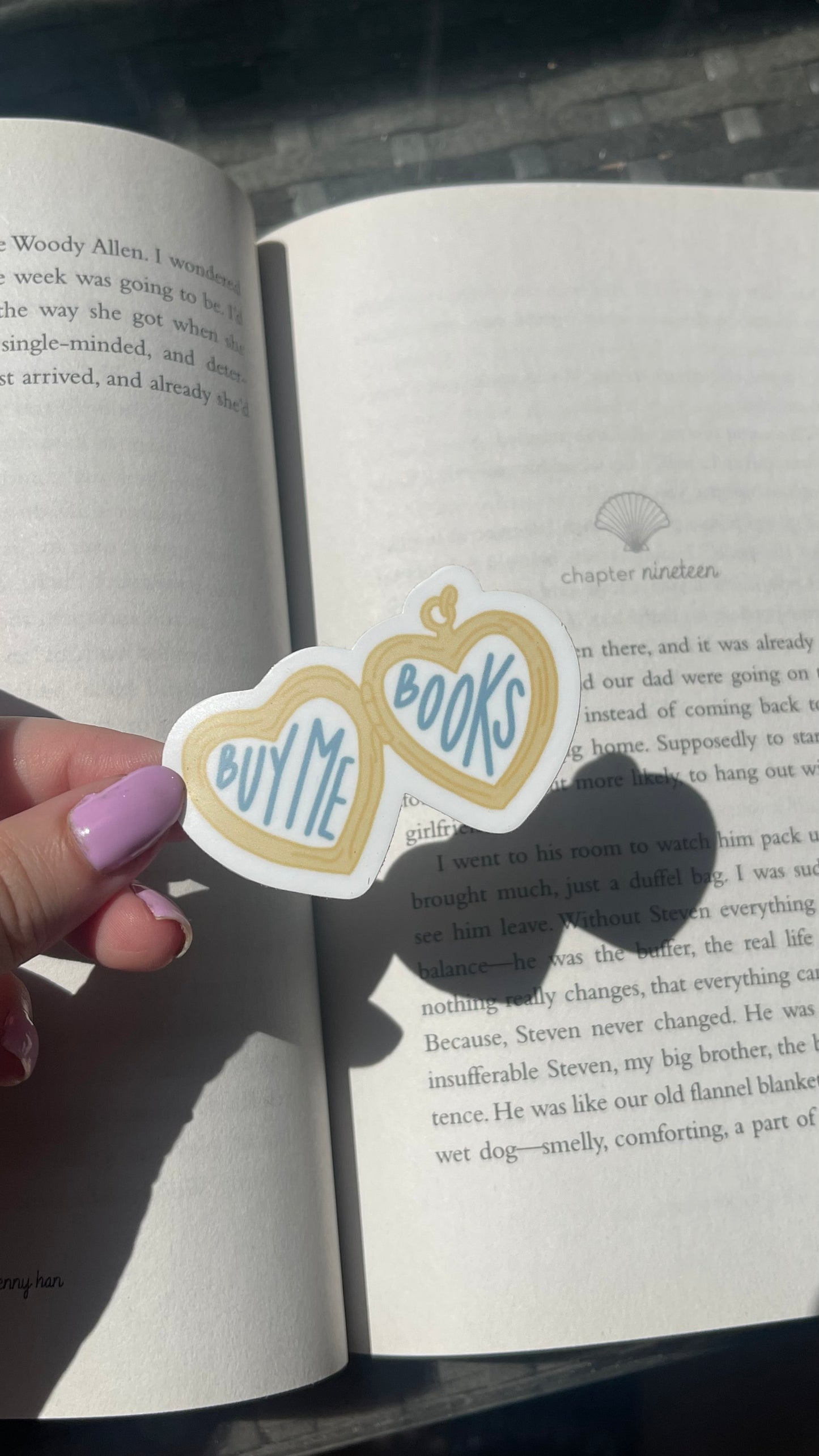 Buy me books locket sticker