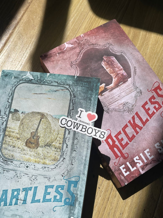 I heart fictional cowboys sticker