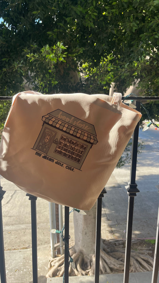 Bookstore dream date tote bag