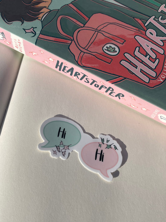 “Hi” Heartstopper sticker