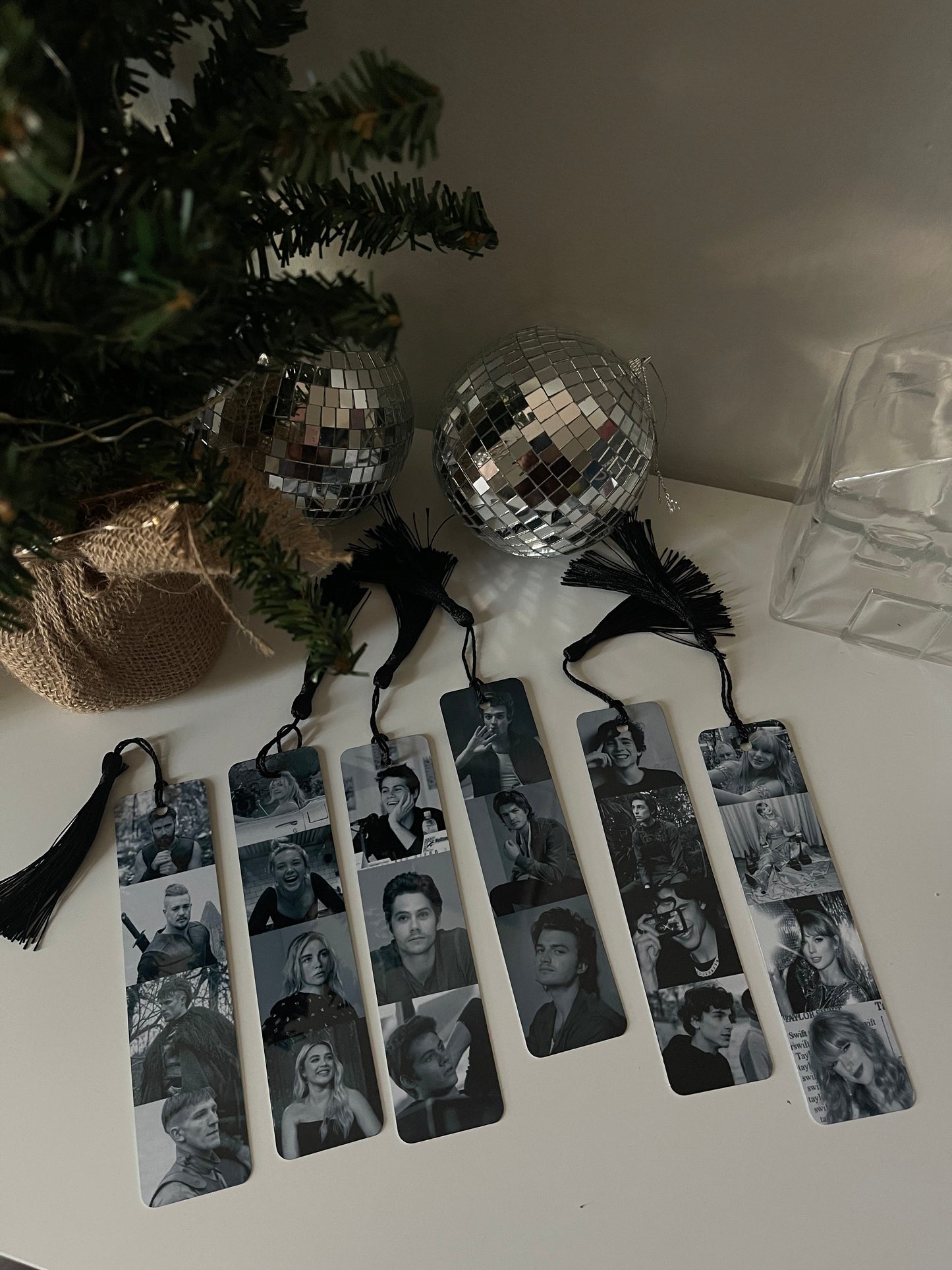 celebrity black and white bookmarks