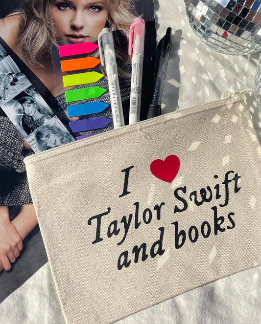 Taylor Swift and Books pouch