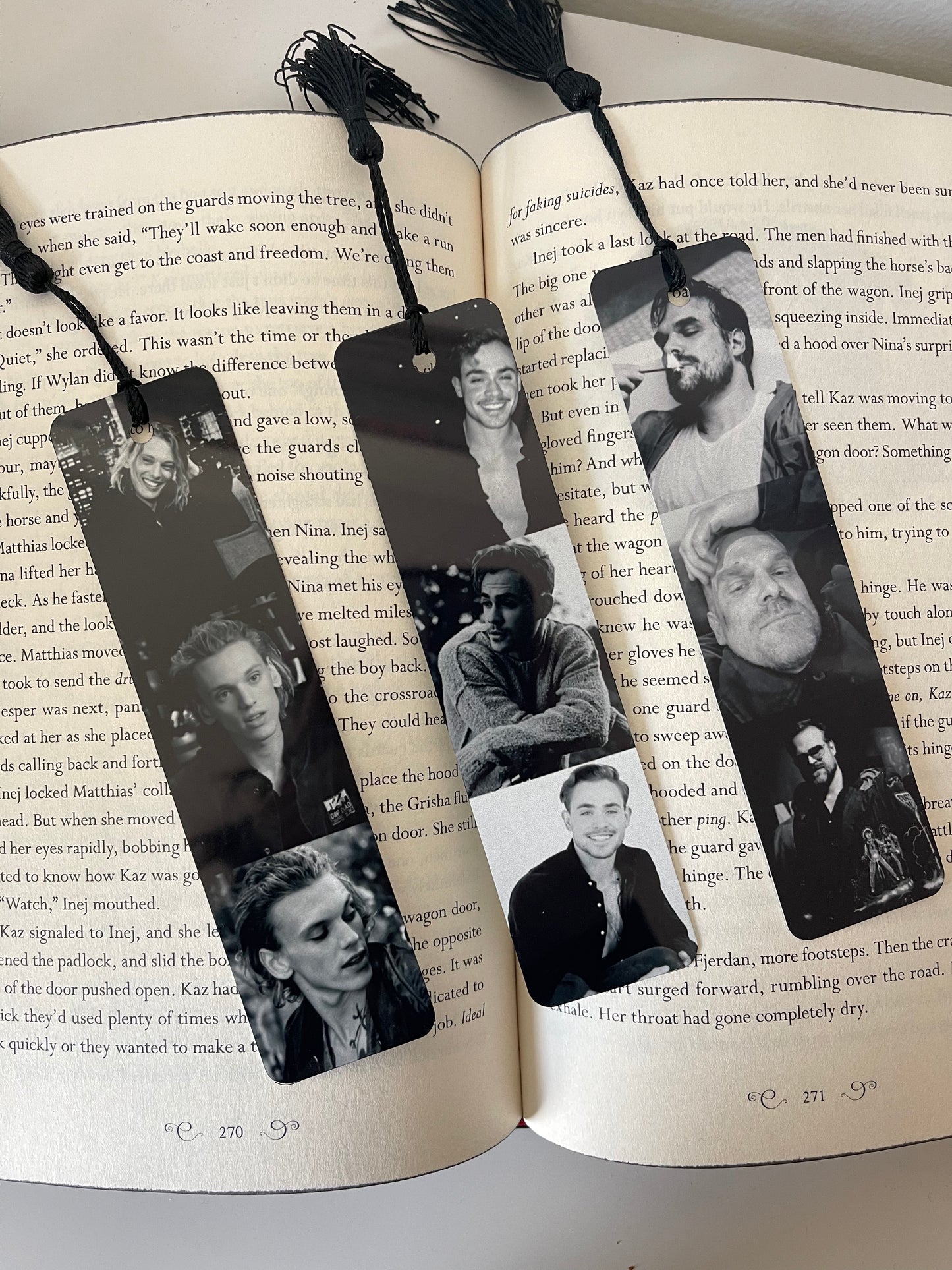 celebrity black and white bookmarks